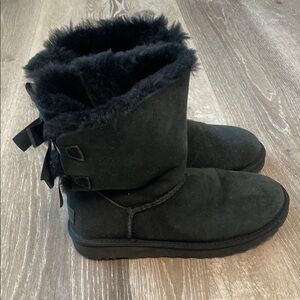 Ugh Black Boots with bows
